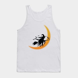 Halloween Witch on Flying Broomstick I Holidays Tank Top